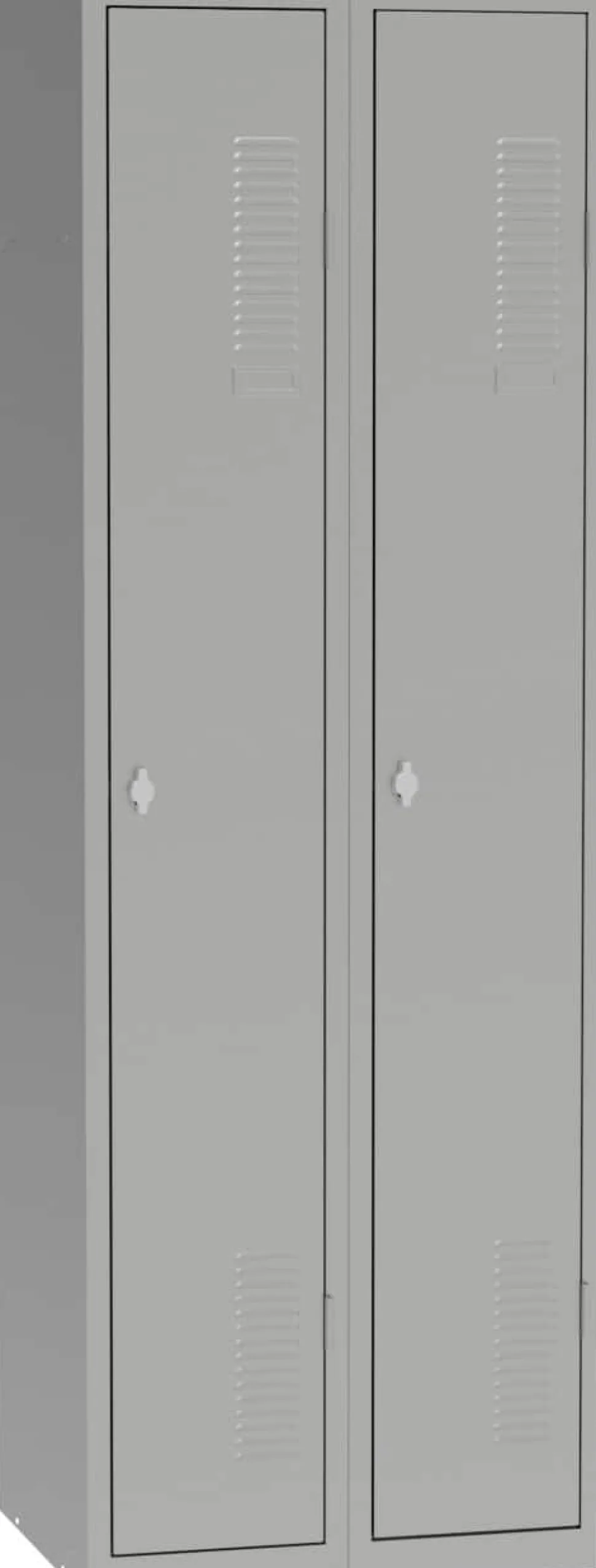 Garderobekast Metaal 2 deuren Hangslot 600 x 500 x 1.800 mm Grijs