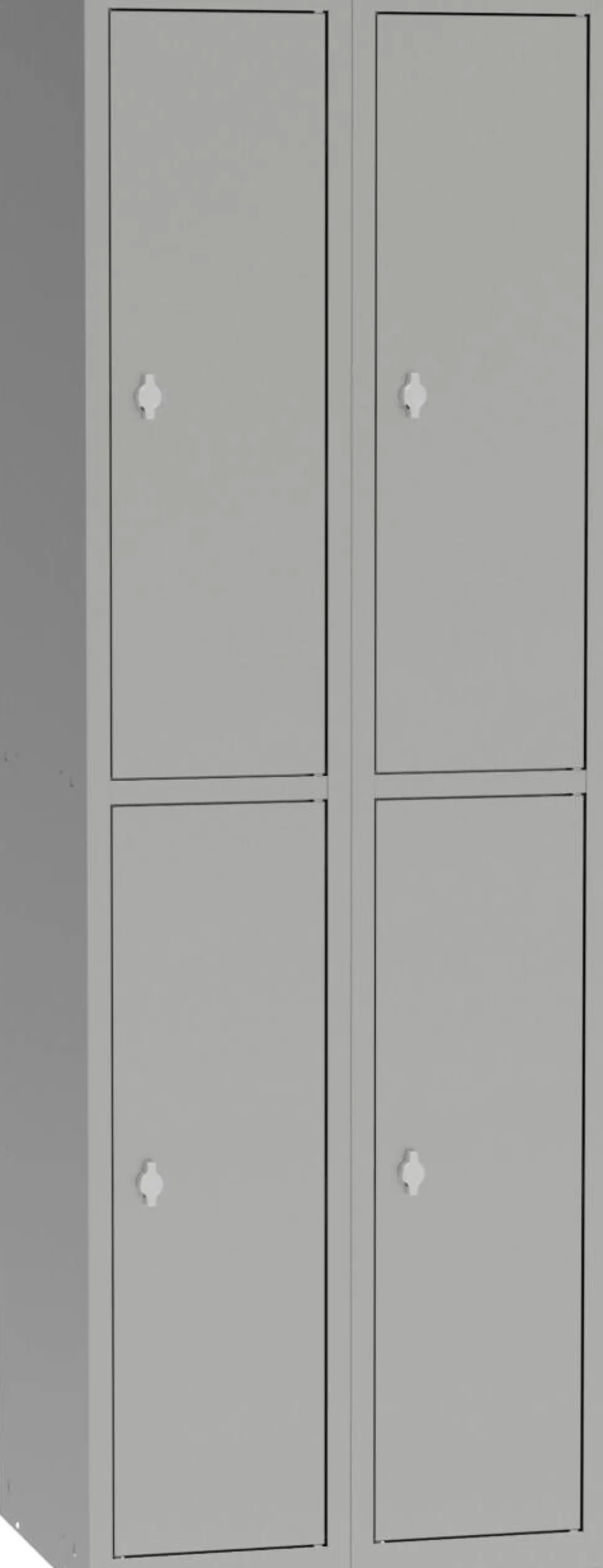 Garderobekast Metaal 4 deuren Hangslot 600 x 500 x 1.800 mm Grijs