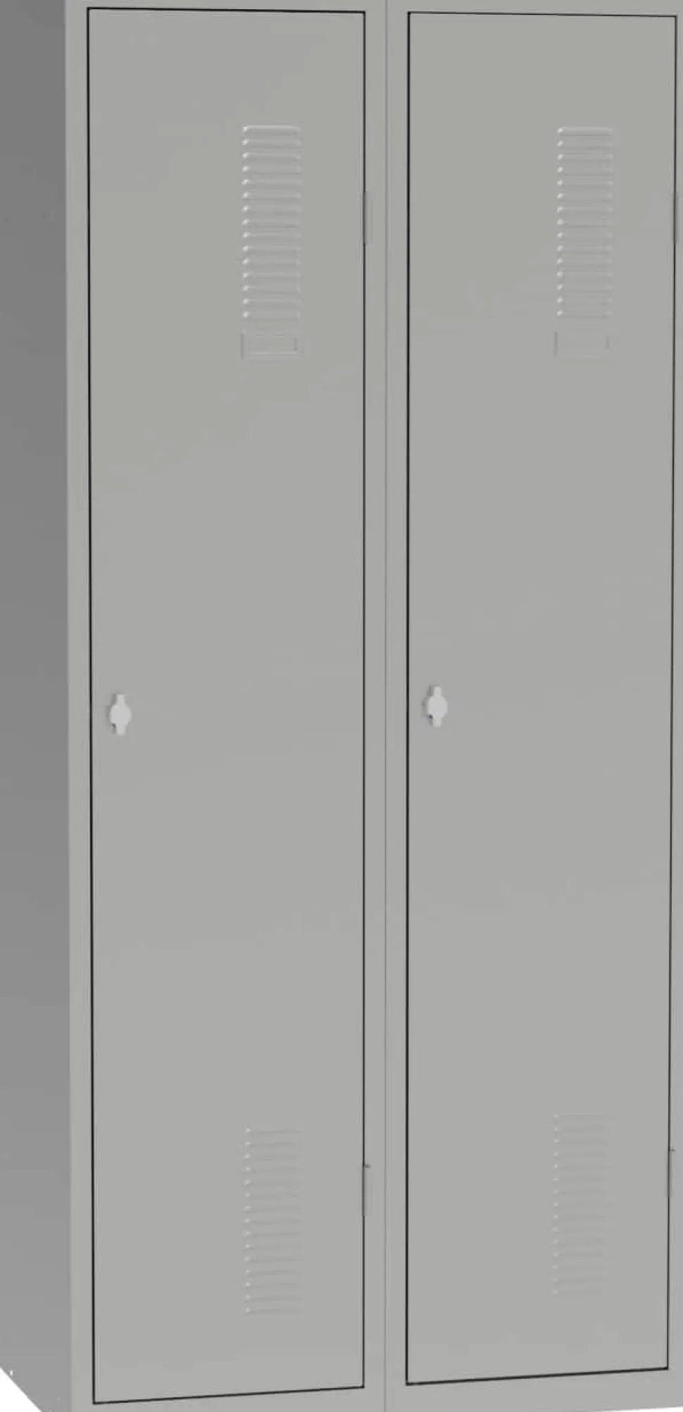 Garderobekast Metaal 2 deuren Hangslot 800 x 500 x 1.800 mm Grijs