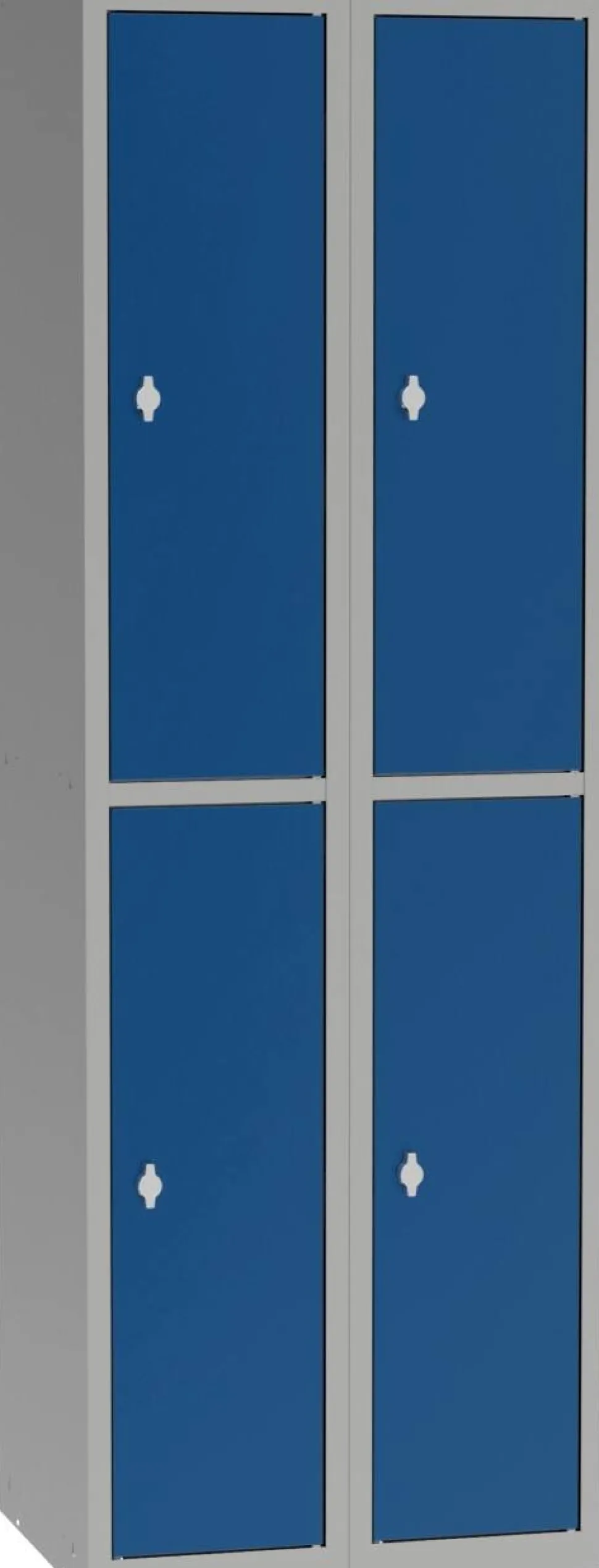 Garderobekast Metaal 4 deuren Hangslot 600 x 500 x 1.800 mm Grijs