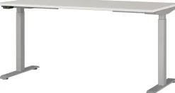 GERMANIA AGENDA Elektronisch in hoogte verstelbaar Bureau Lichtgrijs 1.600 (B) x 800 (D) x 1.200 (H) mm
