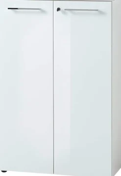GERMANIA Gemelamineerde spaanplaat Kast Afsluitbaar 800 x 370 x 1.200 mm Wit