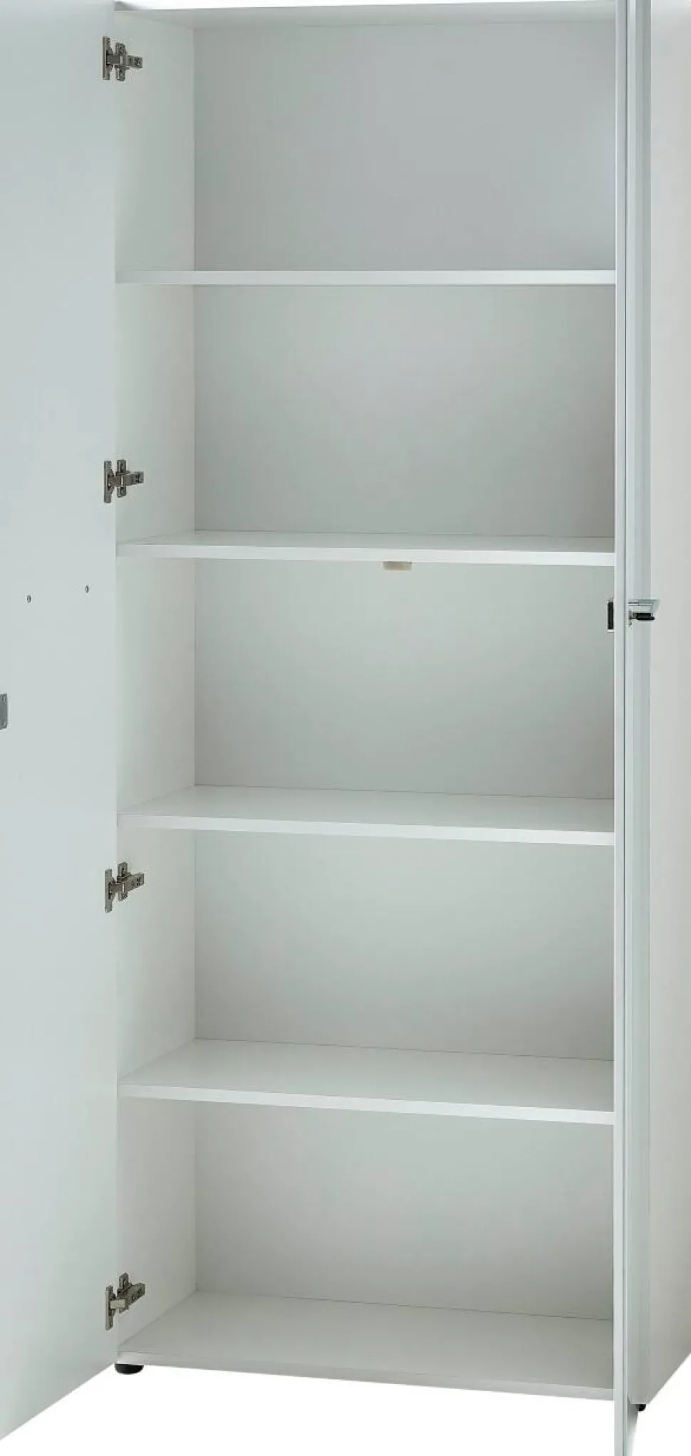 GERMANIA Gemelamineerde spaanplaat Draaideurkast Afsluitbaar 800 x 370 x 1.970 mm Wit