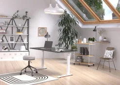 GERMANIA GW-Mailand Hoogteverstelbaar Bureau Grafiet C-Voet 1,200 (B) x 800 (D) x 910 (H) mm Spaanplaat, metaal