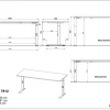 GERMANIA GW-Mailand Hoogteverstelbaar Bureau C-Voet 1,800 (B) x 800 (D) x 910 (H) mm Spaanplaat, metaal