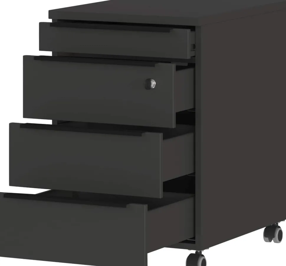 GERMANIA GW-Mailand Mobiel ladeblok Grafiet 4 Lades 420 x 600 x 630 mm