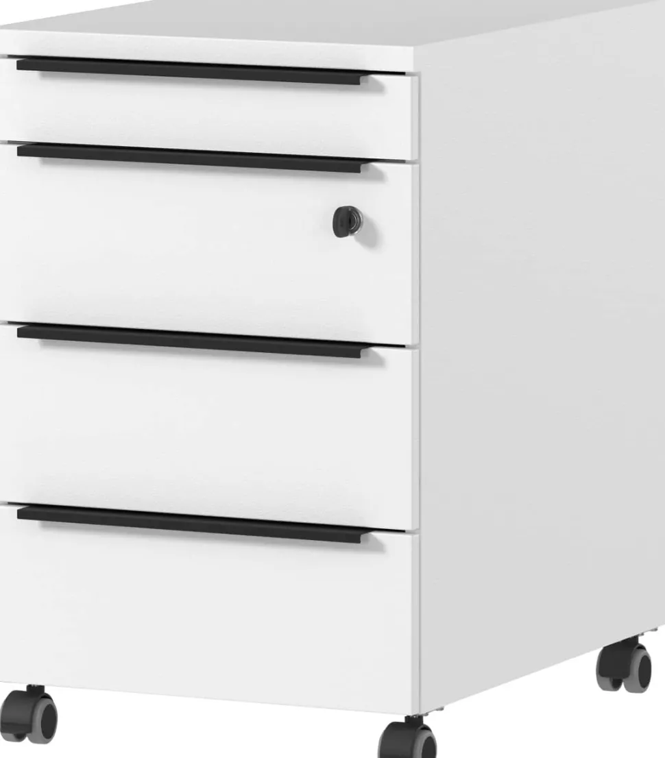 GERMANIA GW-Mailand Mobiel ladeblok Wit 4 Lades 420 x 600 x 630 mm