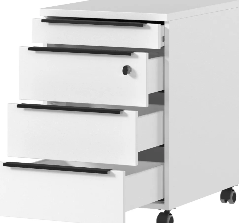 GERMANIA GW-Mailand Mobiel ladeblok Wit 4 Lades 420 x 600 x 630 mm