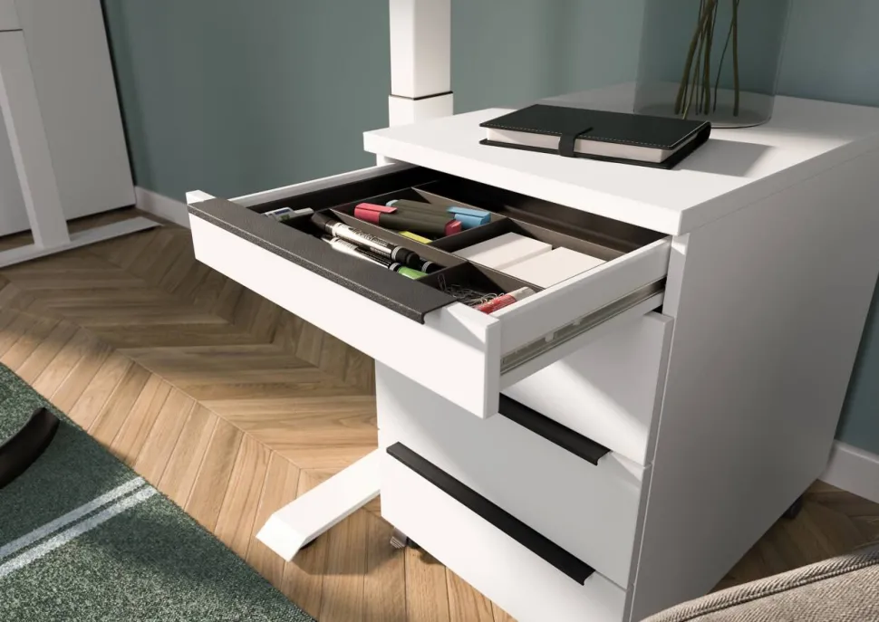 GERMANIA GW-Mailand Mobiel ladeblok Wit 4 Lades 420 x 600 x 630 mm