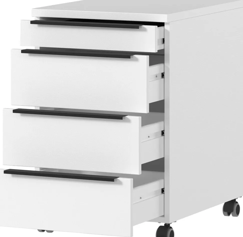 GERMANIA GW-Mailand Mobiel ladeblok Wit 4 Lades 420 x 600 x 630 mm