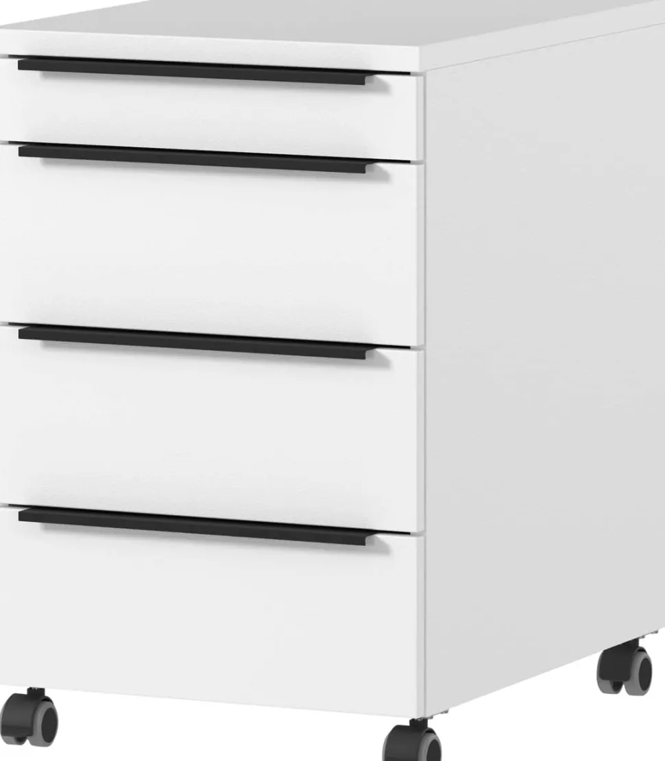 GERMANIA GW-Mailand Mobiel ladeblok Wit 4 Lades 420 x 600 x 630 mm