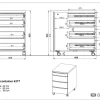 GERMANIA GW-Mailand Mobiel ladeblok Lichtgrijs 4 Lades 420 x 600 x 630 mm