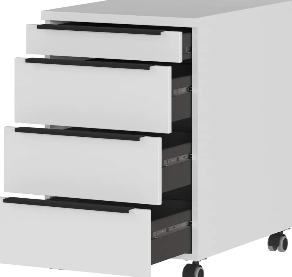 GERMANIA GW-Mailand Mobiel ladeblok Lichtgrijs 4 Lades 420 x 600 x 630 mm