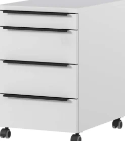 GERMANIA GW-Mailand Mobiel ladeblok Lichtgrijs 4 Lades 420 x 600 x 630 mm