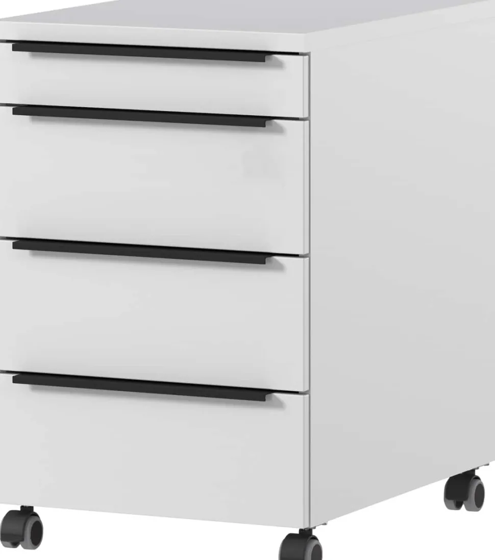 GERMANIA GW-Mailand Mobiel ladeblok Lichtgrijs 4 Lades 420 x 600 x 630 mm