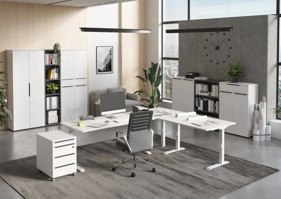 GERMANIA GW-Mailand Spaanplaat Archiefkast 810 x 400 x 1.970 mm Wit