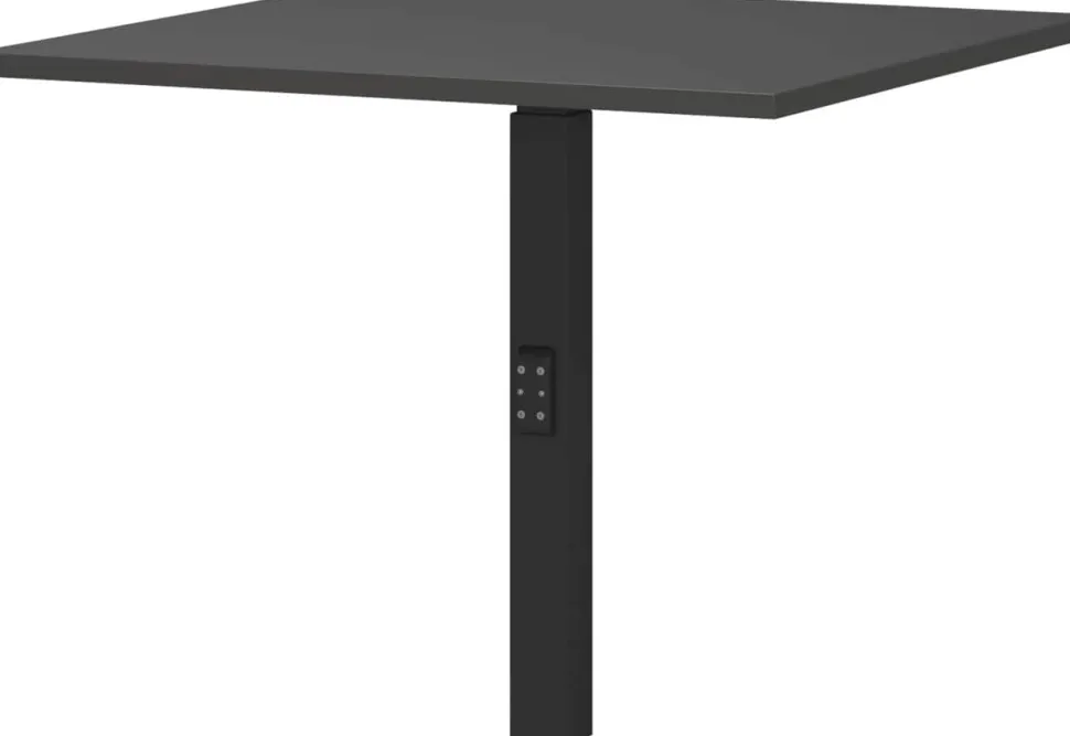 GERMANIA Hoogteverstelbaar Hoekverbinding Metaal, spaanplaat Zwart 800 x 800 x 910 mm