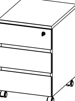 GERMANIA kadeblok 4264-549 GW-Lissabon donkergrijs, lichtbruin, eiken 410 x 500 x 600 mm