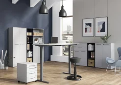 GERMANIA kast Agenda laden 4237-69 lichtgrijs 800 x 400 x 1.970 mm