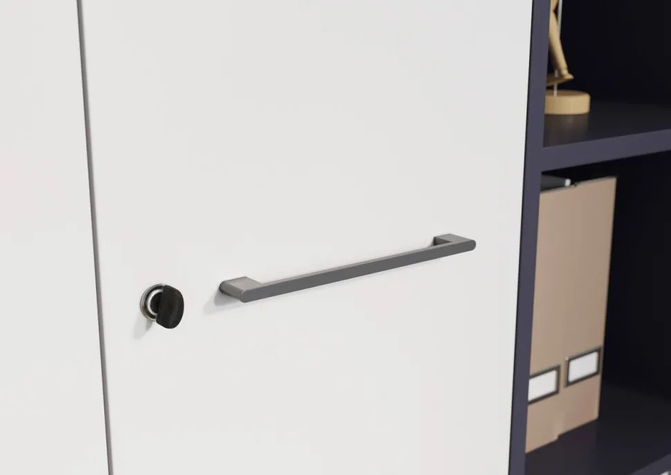 GERMANIA kast Agenda laden 4237-69 lichtgrijs 800 x 400 x 1.970 mm