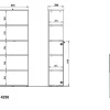 GERMANIA kast Agenda laden 4236-69 lichtgrijs 800 x 400 x 1.970 mm