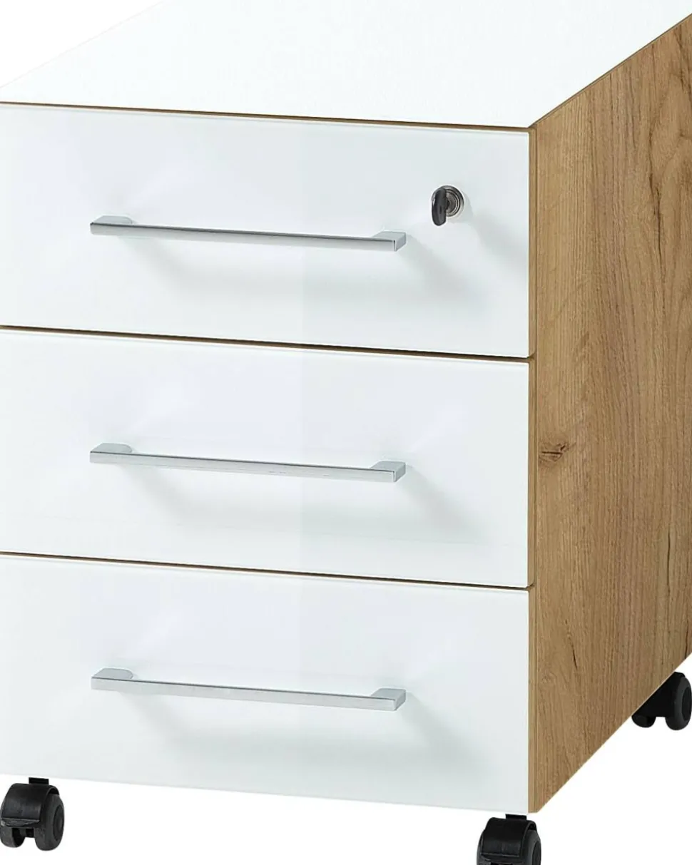 GERMANIA Ladeblok Navarra-eiken, wit 400 x 500 x 550 mm