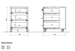 GERMANIA Ladeblok Navarra-eiken, wit 400 x 500 x 550 mm