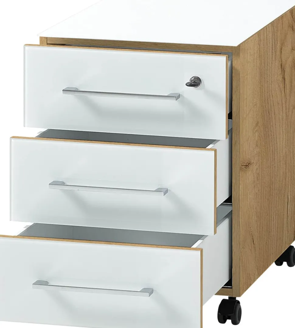 GERMANIA Ladeblok Navarra-eiken, wit 400 x 500 x 550 mm