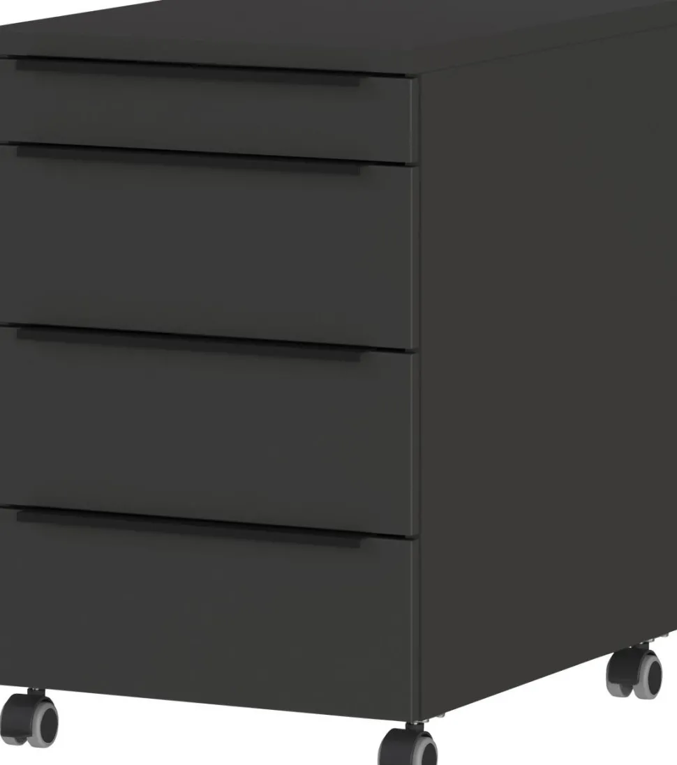 GERMANIA Mobiel ladeblok 4377-547 4 Lades Grafiet 420 x 600 x 630 mm