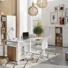 GERMANIA Niet hoogteverstelbaar Archiefkast Eiken 800 (B) x 370 (D) x 1.960 (H) mm Glas, spaanplaat