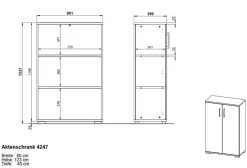 GERMANIA PROFI 2.0 Archiefkast 800 x 400 x 1.230 mm Wit