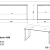GERMANIA thuiskantoorbureau Monteria wit 1.600 x 800 x 750 mm