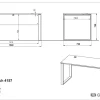 GERMANIA thuiskantoorbureau Lioni lichtbruin, eiken 1.200 x 1.170 x 750 mm