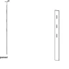 GERMANIA wandkapstok 3255-547 3 haken grafiet 15 x 4 x 170 cm