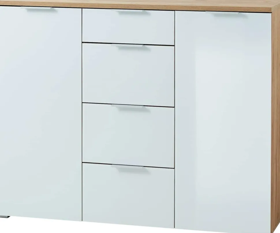 Germania wandkast 3982-242 beige, wit, eiken 1,340 x 400 x 1,050 mm