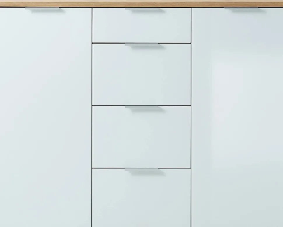 Germania wandkast 3982-242 beige, wit, eiken 1,340 x 400 x 1,050 mm