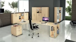 Hammerbacher B-Serie VBS Bureau Ahorn C-Voet 1.200 (B) x 800 (D) x 740 (H) mm Spaanplaat, Staal