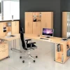 Hammerbacher B-Serie VBS Bureau Beuken C-Voet 1.800 (B) x 800 (D) x 740 (H) mm Spaanplaat, Staal