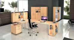 Hammerbacher B-Serie VBS Bureau Beuken C-Voet 1.800 (B) x 800 (D) x 740 (H) mm Spaanplaat, Staal