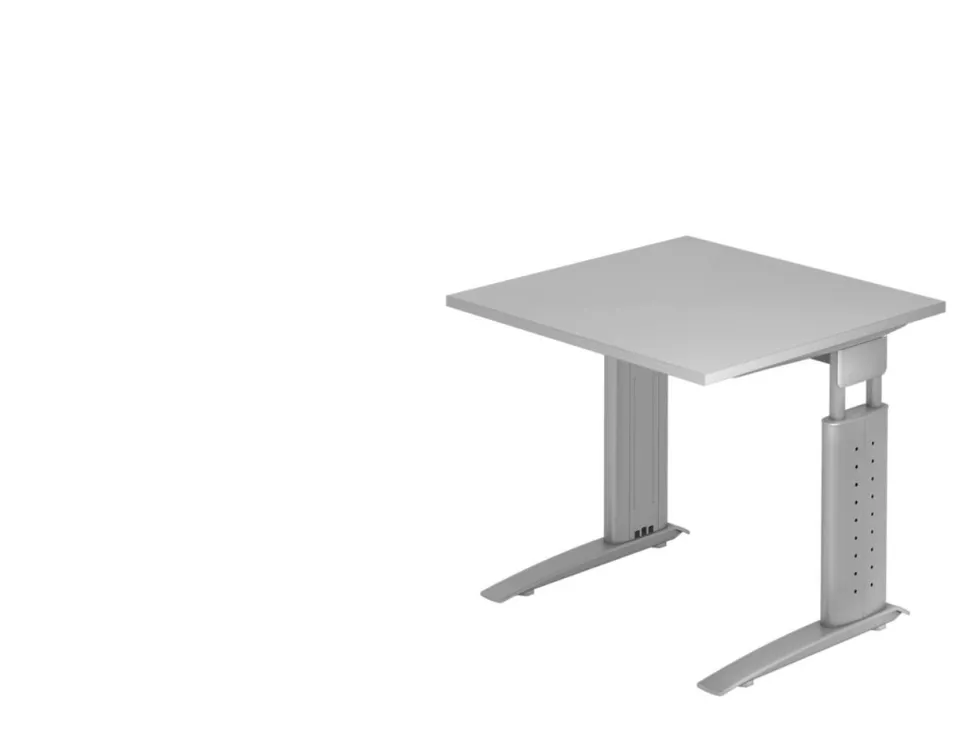 Hammerbacher Bureau US08 Hout, metaal Multikleur 80 x 80 cm.