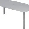 Hammerbacher Conferentietafel Grijs, zilver Gemelamineerde spaanplaat KT22C 2.200 x 1.050 x 740 mm