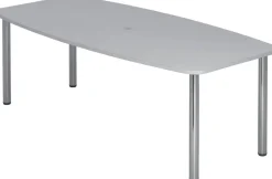 Hammerbacher Conferentietafel Grijs, zilver Gemelamineerde spaanplaat KT22C 2.200 x 1.050 x 740 mm