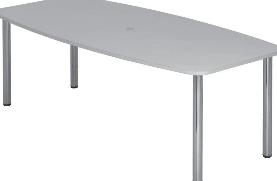 Hammerbacher Conferentietafel Grijs, zilver Gemelamineerde spaanplaat KT22C 2.200 x 1.050 x 740 mm