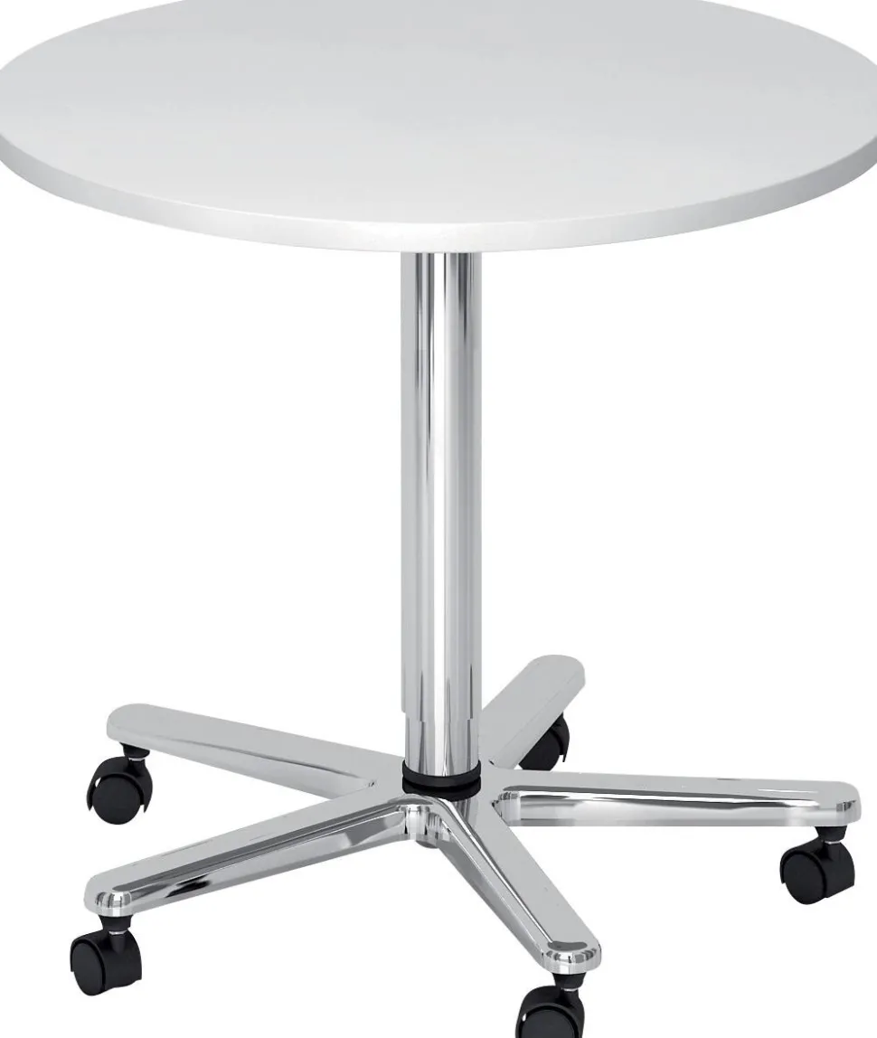Hammerbacher Conferentietafel VST08/W/C Wit, zilver