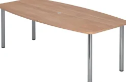 Hammerbacher Conferentietafel KT22C Walnoot 2.200 x 1.050 x 740 mm
