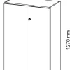 Hammerbacher Draaideurkast Melamine 2 Planken 800 x 420 x 1.270 mm Ahorn Bruin