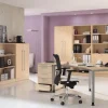 Hammerbacher Draaideurkast Melamine 4 Planken Afsluitbaar 800 x 420 x 2.004 mm Ahorn Bruin