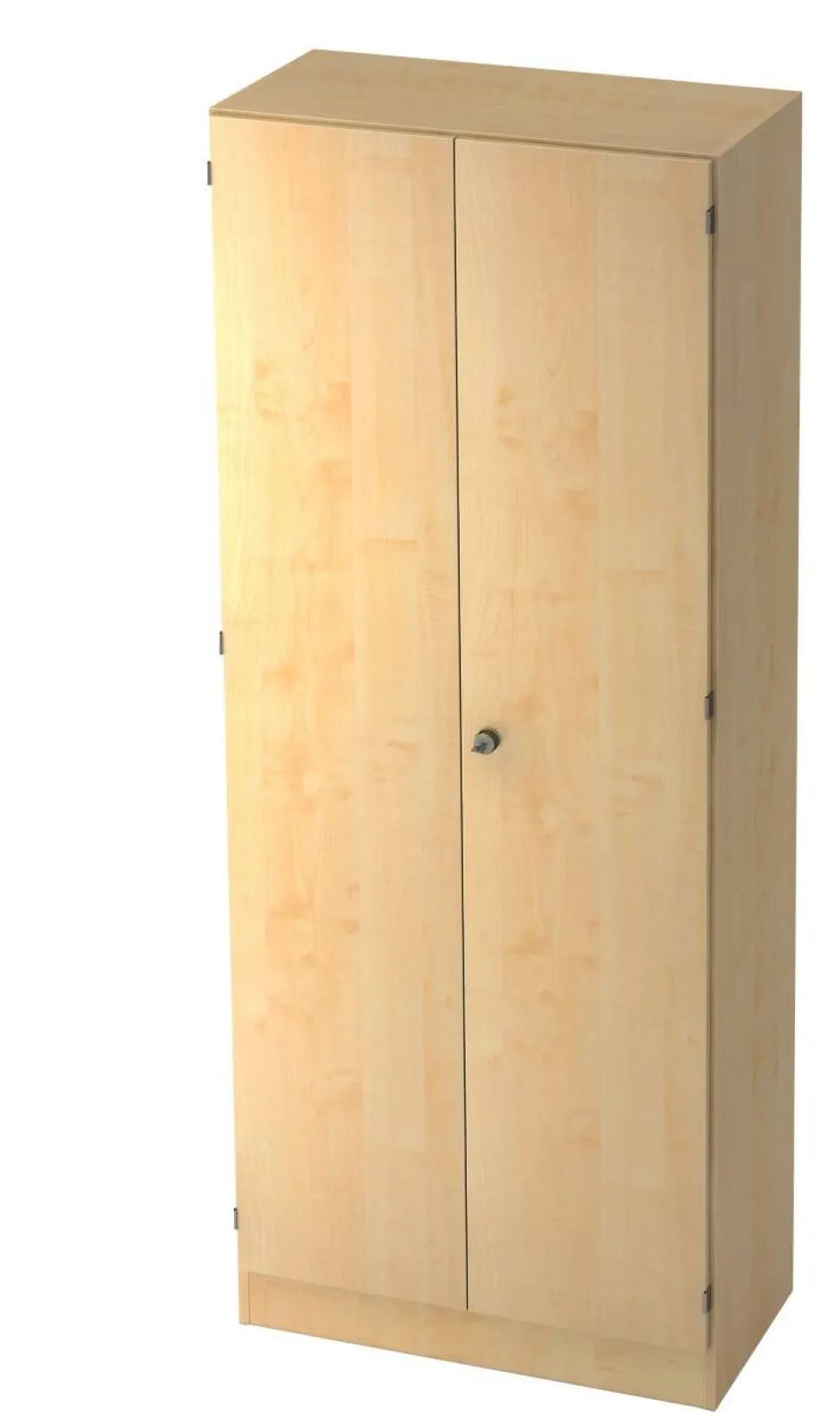 Hammerbacher Draaideurkast Melamine 4 Planken Afsluitbaar 800 x 420 x 2.004 mm Ahorn Bruin