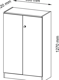 Hammerbacher Draaideurkast Bruin 800 x 420 x 1.270 mm