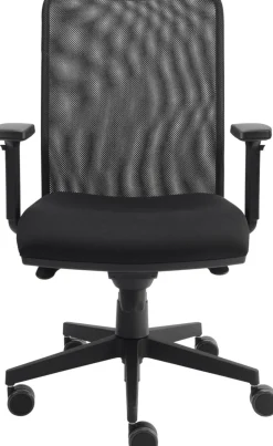 Hammerbacher Draaistoel Mesh In hoogte verstelbare armleuning Zwart 140 kg VSDS2 640 mm x 1.190 mm